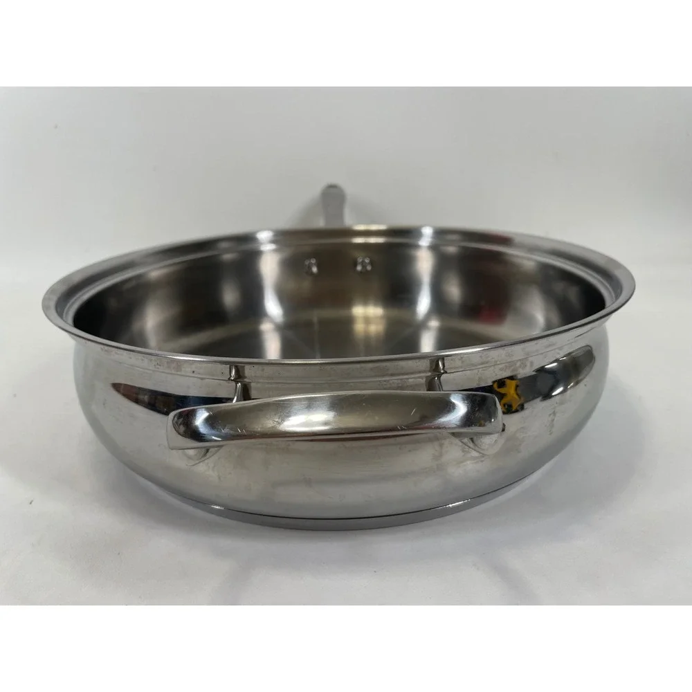 Belgique Classique 12.5 Inch Stainless Steel Everyday Pan Skillet Dome Lid 10549